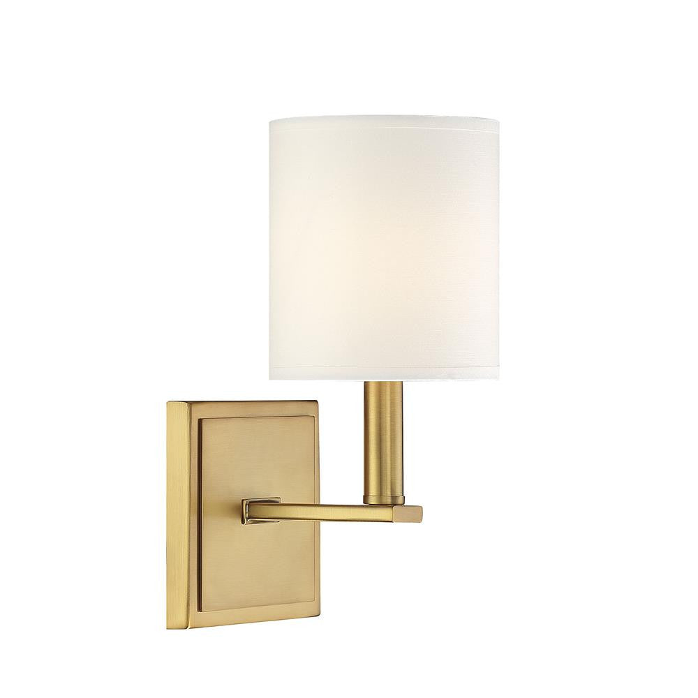 Savoy House Waverly 1-Light Wall Sconce in Warm Brass 9-1200-1-322