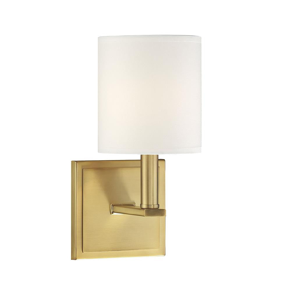 Savoy House Waverly 1-Light Wall Sconce in Warm Brass 9-1200-1-322