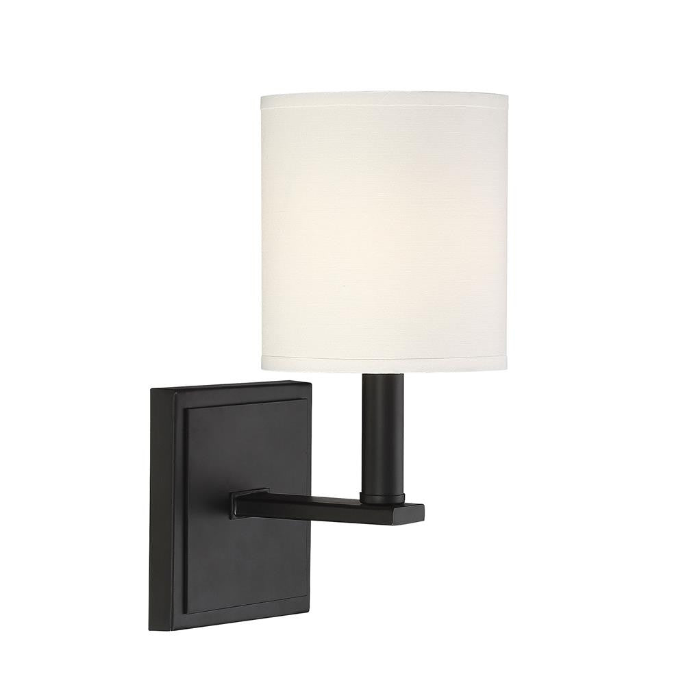 Savoy House Waverly 1-Light Wall Sconce in Matte Black 9-1200-1-89