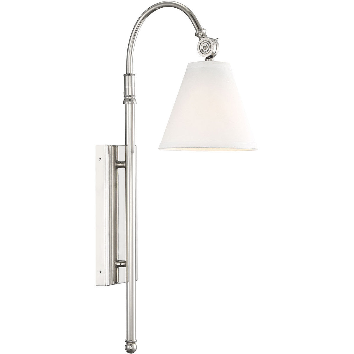 Savoy House Rutland 1-Light Adjustable Wall Sconce in Polished Nickel 9-1201-1-109