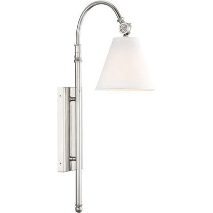 Savoy House Rutland 1-Light Adjustable Wall Sconce in Polished Nickel 9-1201-1-109