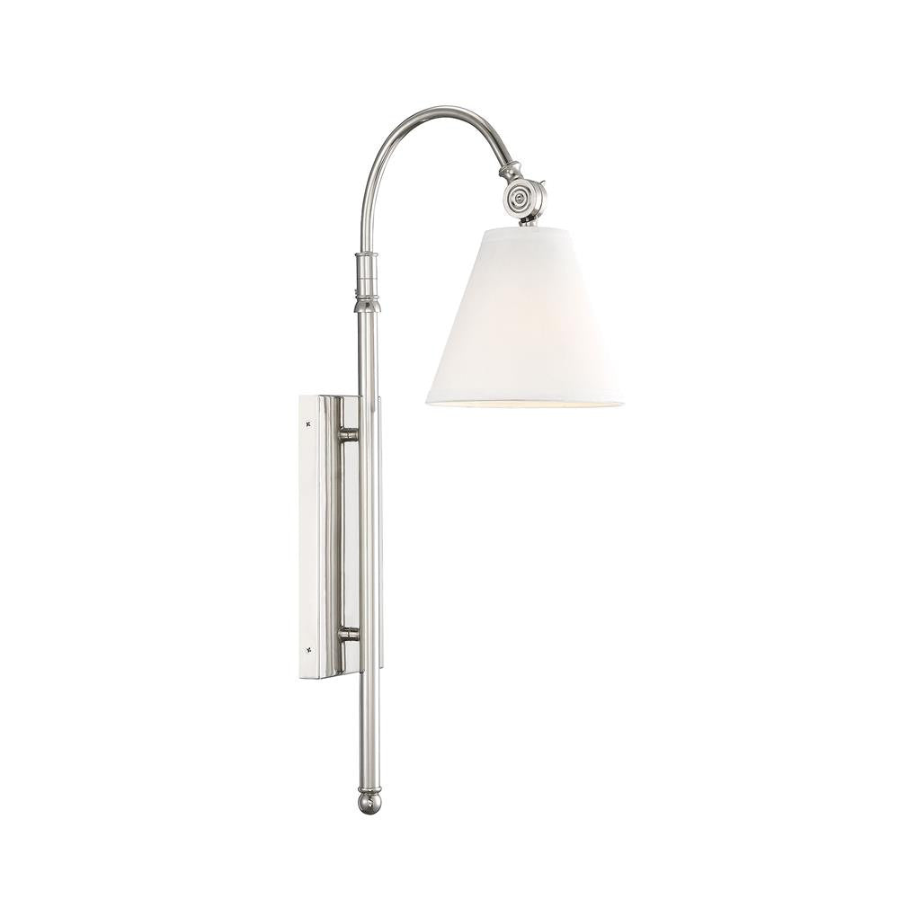 Savoy House Rutland 1-Light Adjustable Wall Sconce in Polished Nickel 9-1201-1-109