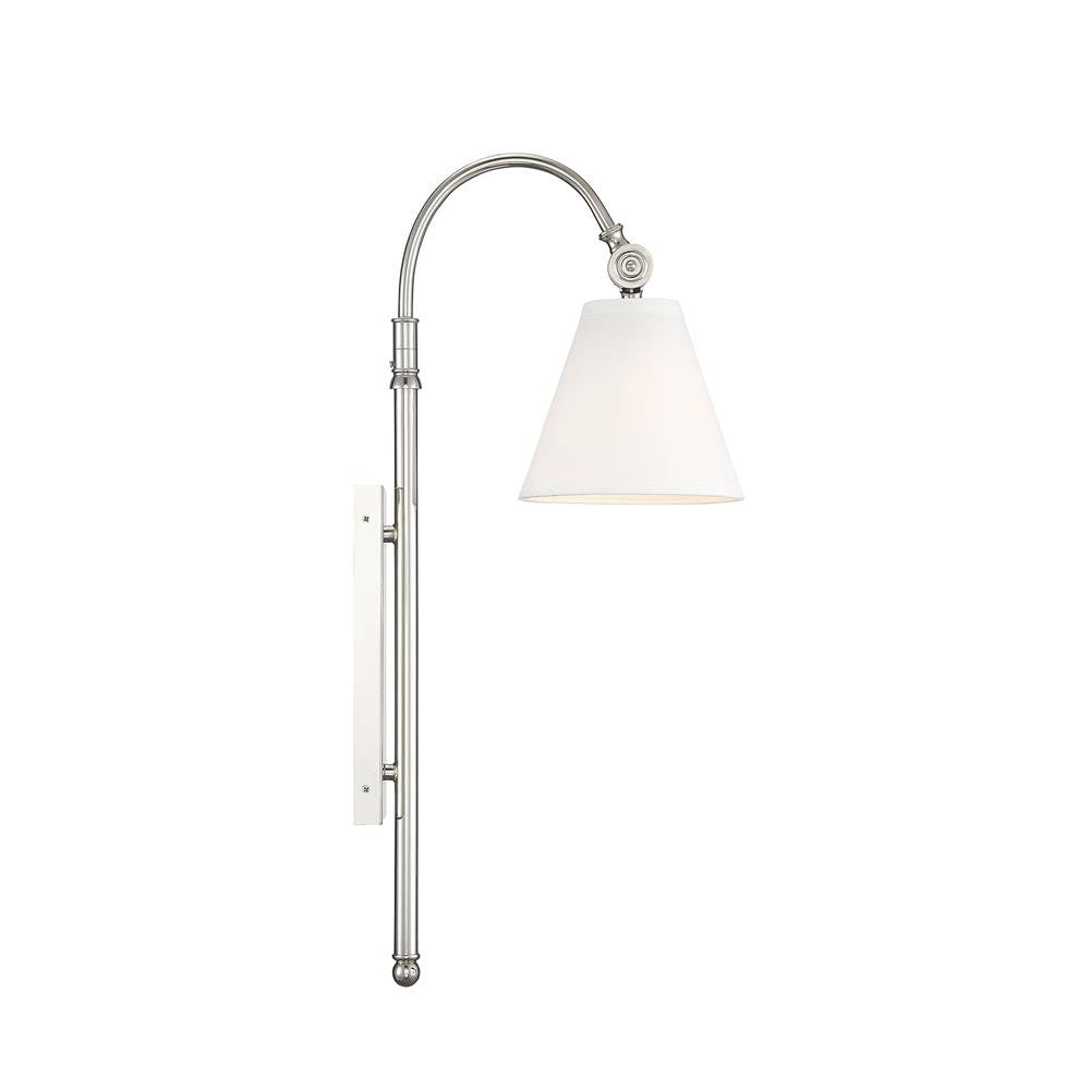 Savoy House Rutland 1-Light Adjustable Wall Sconce in Polished Nickel 9-1201-1-109