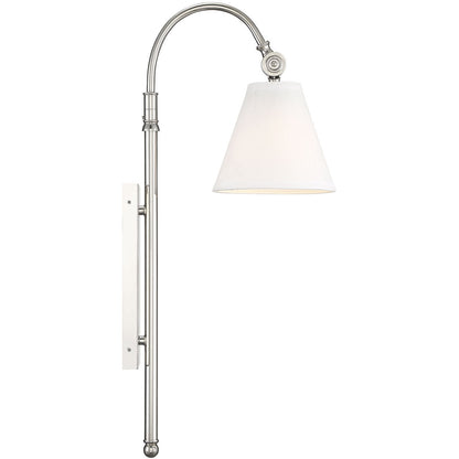 Savoy House Rutland 1-Light Adjustable Wall Sconce in Polished Nickel 9-1201-1-109