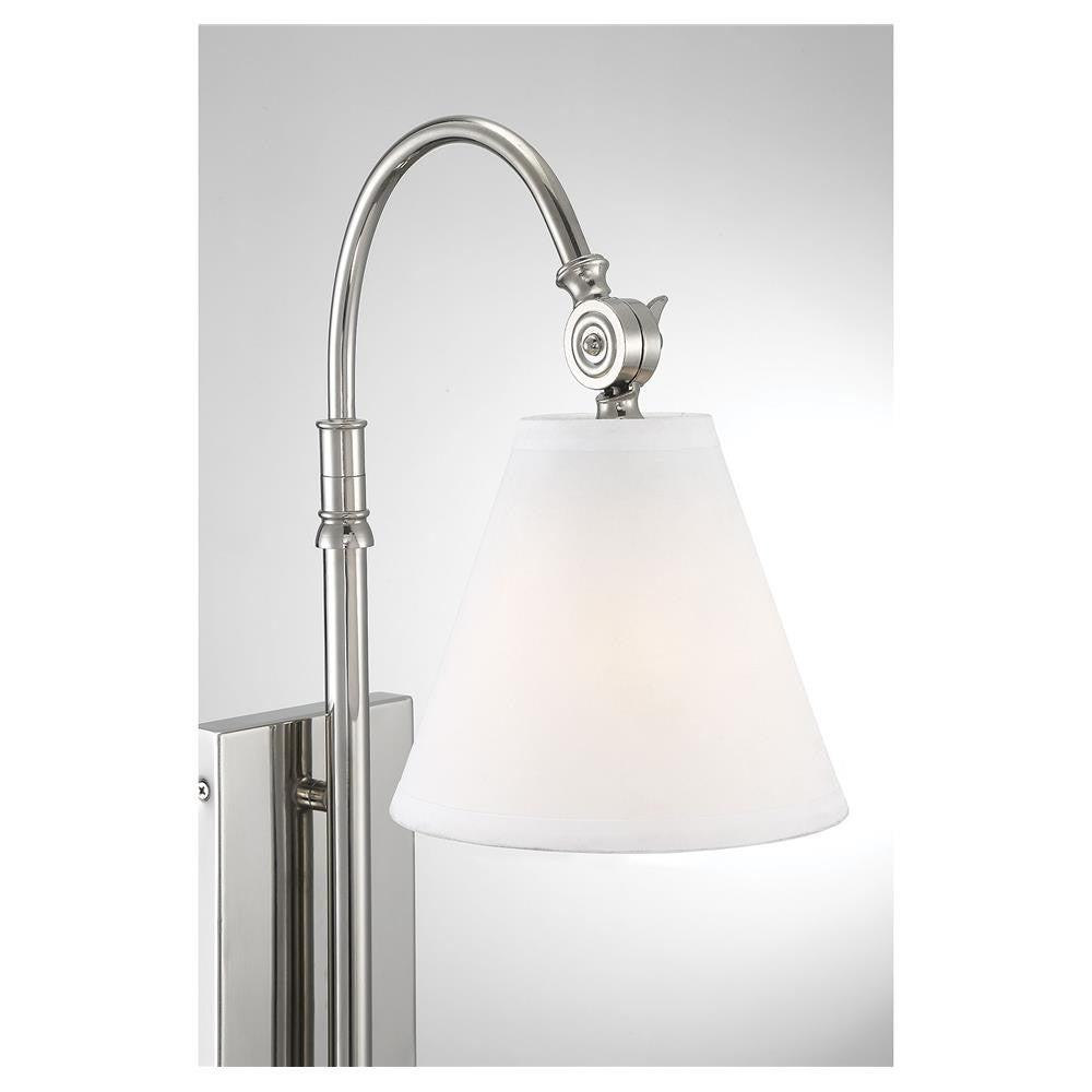 Savoy House Rutland 1-Light Adjustable Wall Sconce in Polished Nickel 9-1201-1-109