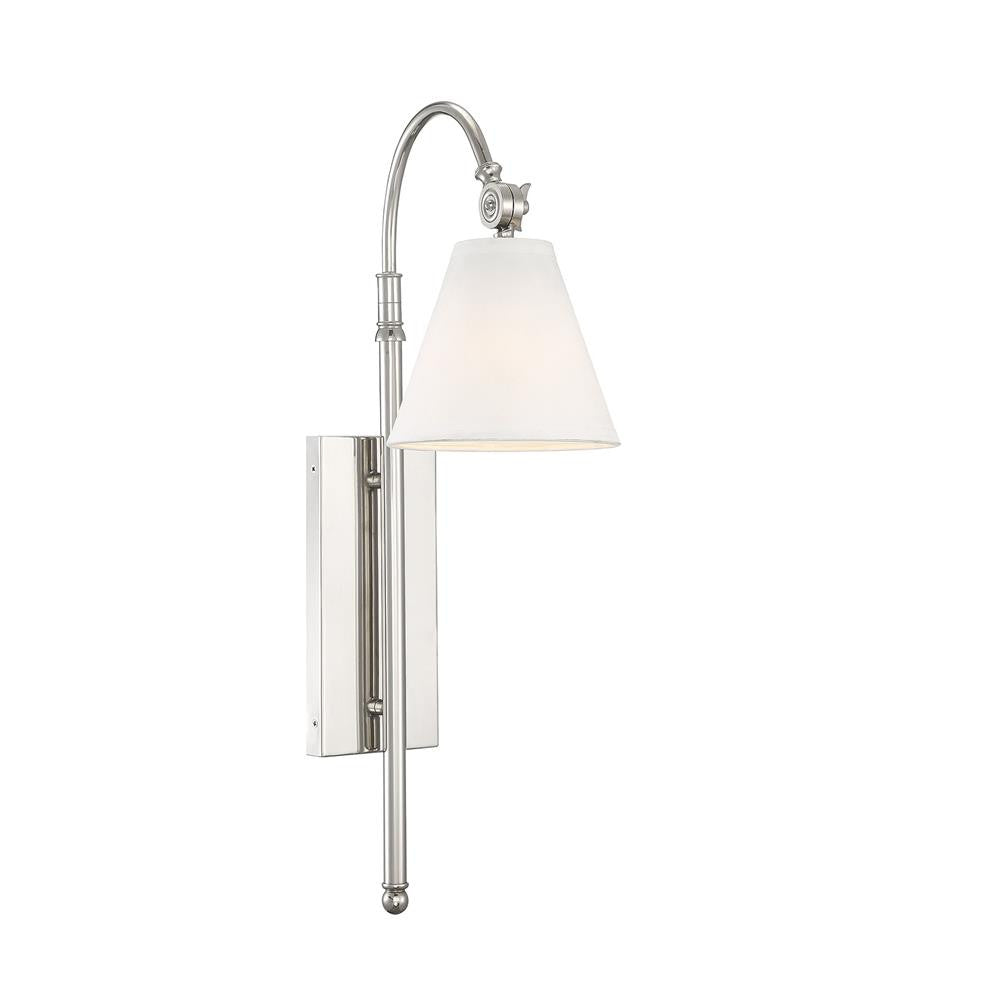 Savoy House Rutland 1-Light Adjustable Wall Sconce in Polished Nickel 9-1201-1-109