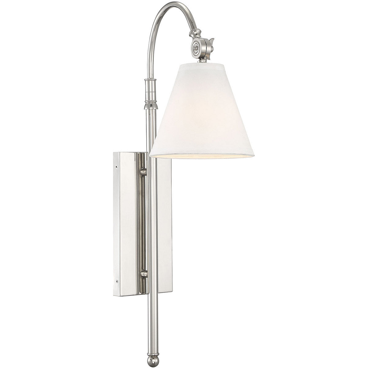 Savoy House Rutland 1 Light Polished Nickel Sconce in Polished Nickel 9-1201-1-109