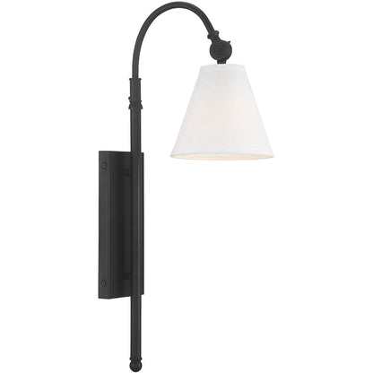 Savoy House Rutland 1-Light Adjustable Wall Sconce in Matte Black 9-1201-1-89