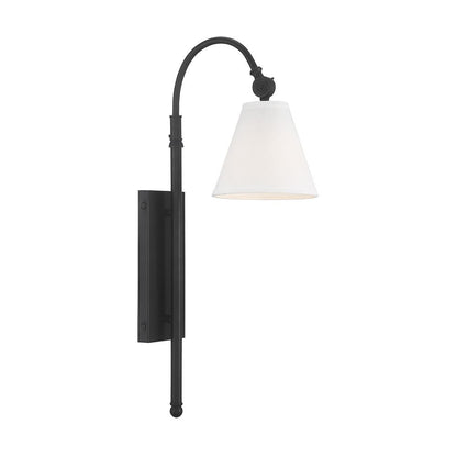 Savoy House Rutland 1-Light Adjustable Wall Sconce in Matte Black 9-1201-1-89