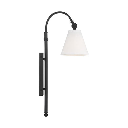 Savoy House Rutland 1-Light Adjustable Wall Sconce in Matte Black 9-1201-1-89