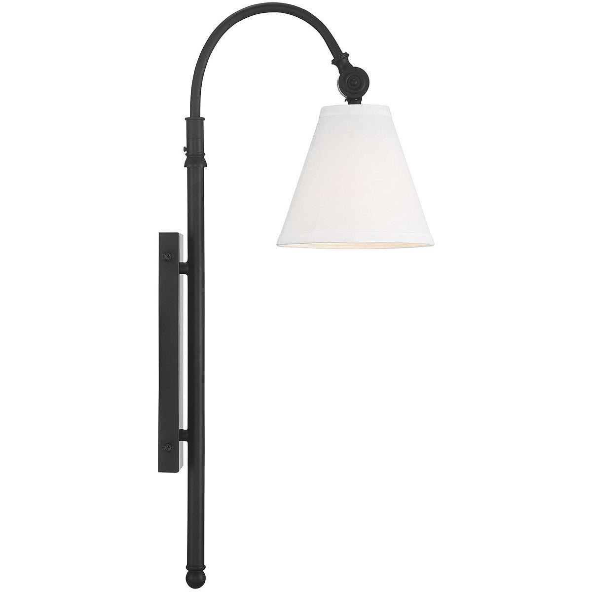 Savoy House Rutland 1-Light Adjustable Wall Sconce in Matte Black 9-1201-1-89