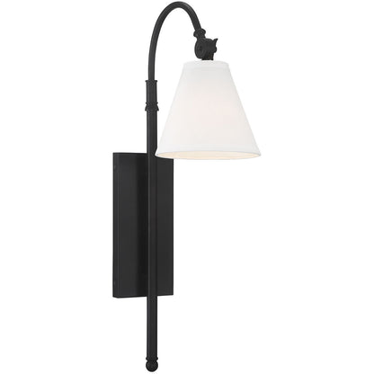 Savoy House Rutland 1 Light Matte Black Sconce in Matte Black 9-1201-1-89