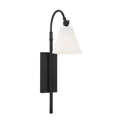 Savoy House Rutland 1-Light Adjustable Wall Sconce in Matte Black 9-1201-1-89