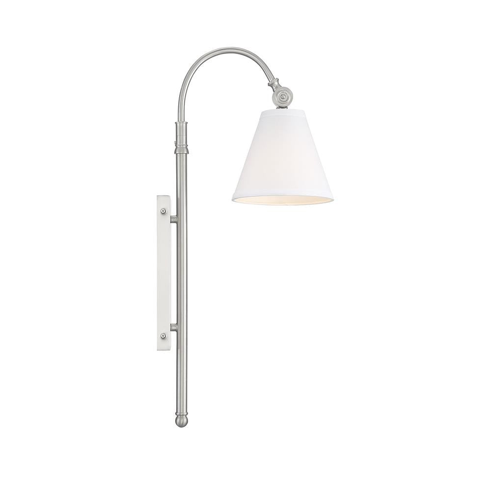 Savoy House Rutland 1-Light Adjustable Wall Sconce in Satin Nickel 9-1201-1-SN