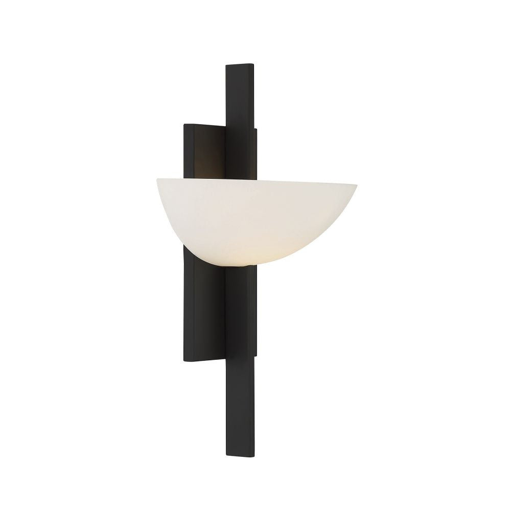 Savoy House Fallon 1-Light Wall Sconce in Matte Black 9-1615-1-89