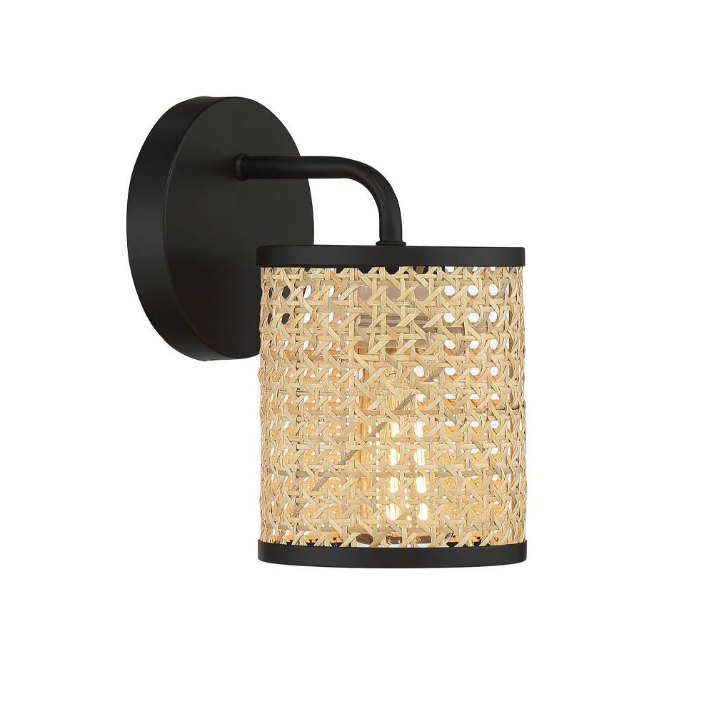 Savoy House Jaylar 1-Light Wall Sconce in Matte Black 9-1648-1-89