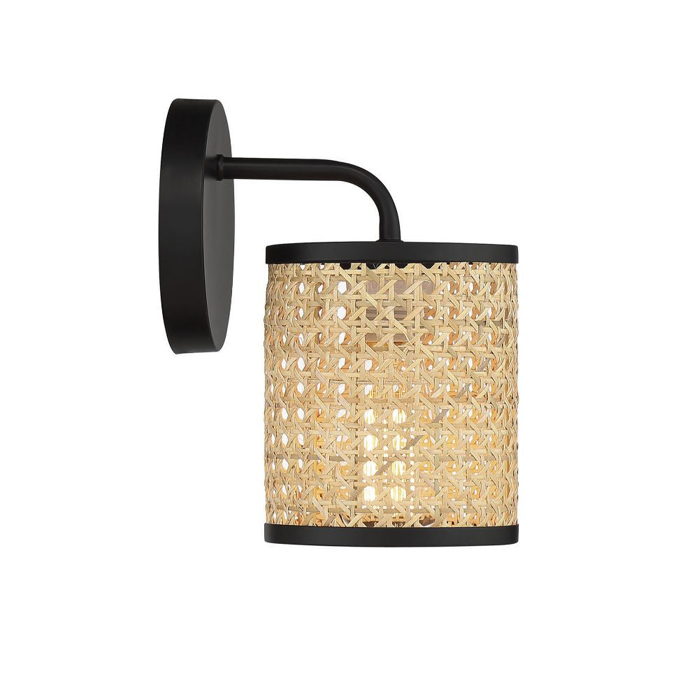 Savoy House Jaylar 1-Light Wall Sconce in Matte Black 9-1648-1-89