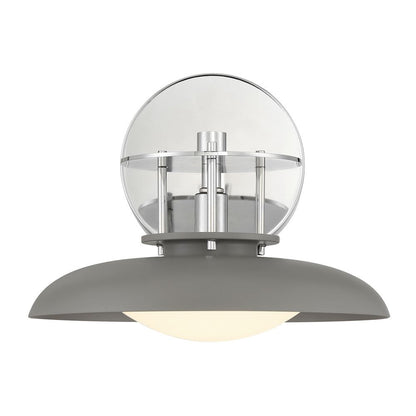 Savoy House Gavin 1-Light Wall Sconce in Gray with Polished Nickel Accents 9-1686-1-175