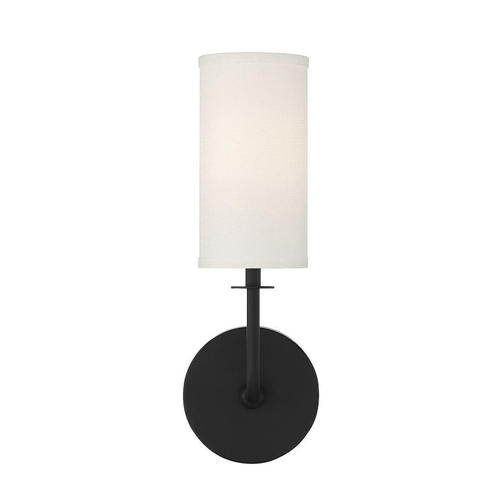 Savoy House Powell 1-Light Wall Sconce in Matte Black 9-1755-1-89