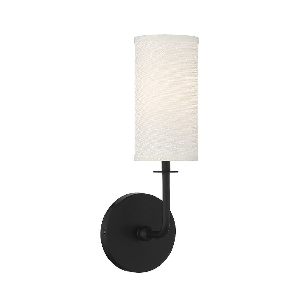 Savoy House Powell 1-Light Wall Sconce in Matte Black 9-1755-1-89