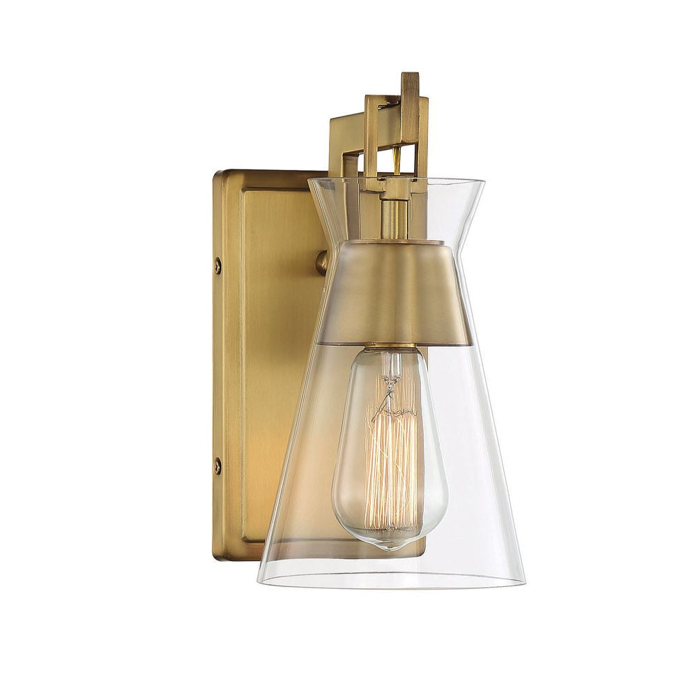 Savoy House Lakewood 1-Light Wall Sconce in Warm Brass 9-1830-1-322