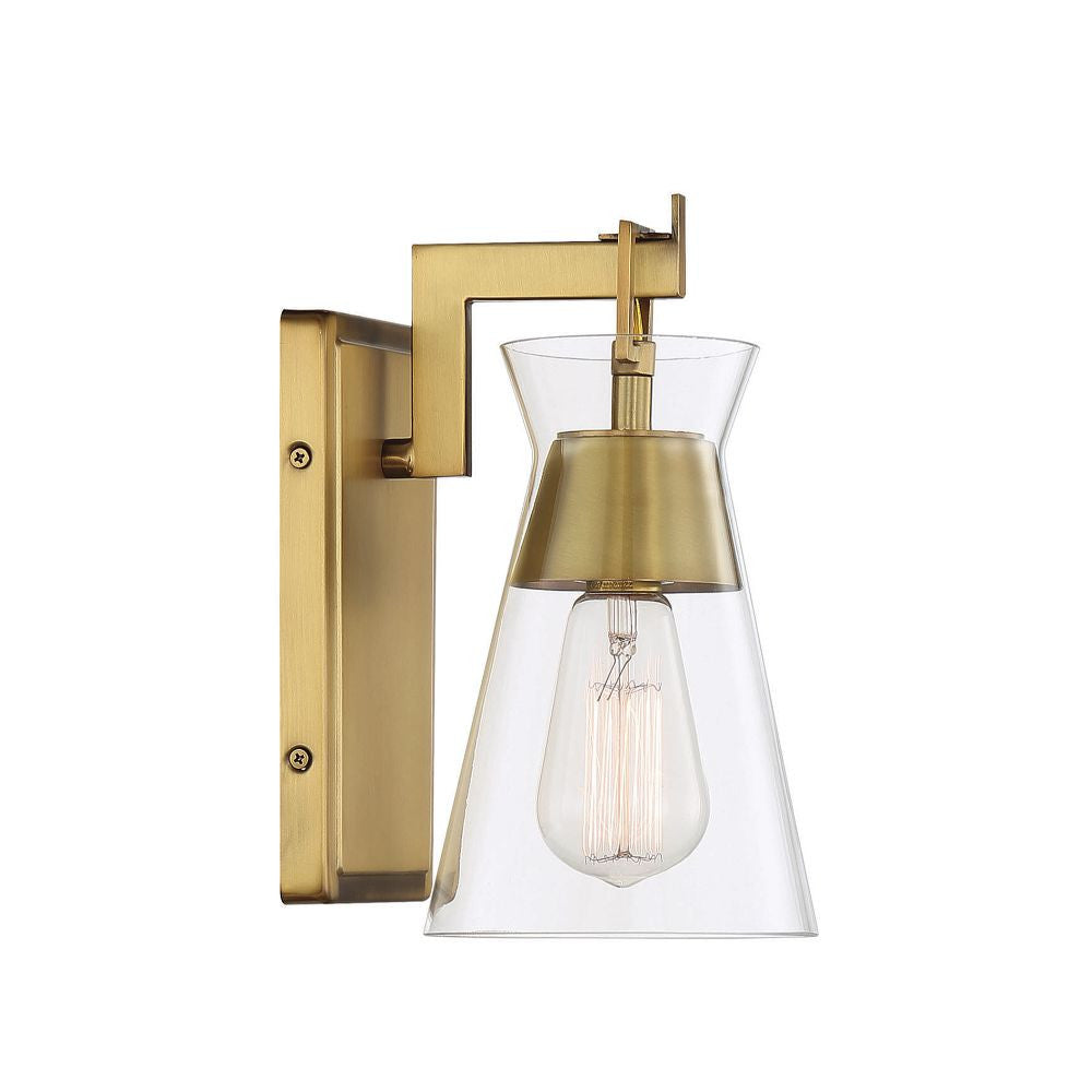 Savoy House Lakewood 1-Light Wall Sconce in Warm Brass 9-1830-1-322