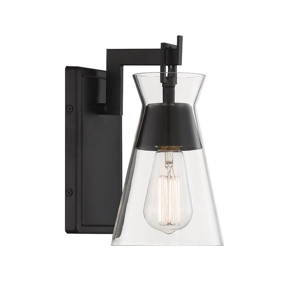 Savoy House Lakewood 1-Light Wall Sconce in Matte Black 9-1830-1-89