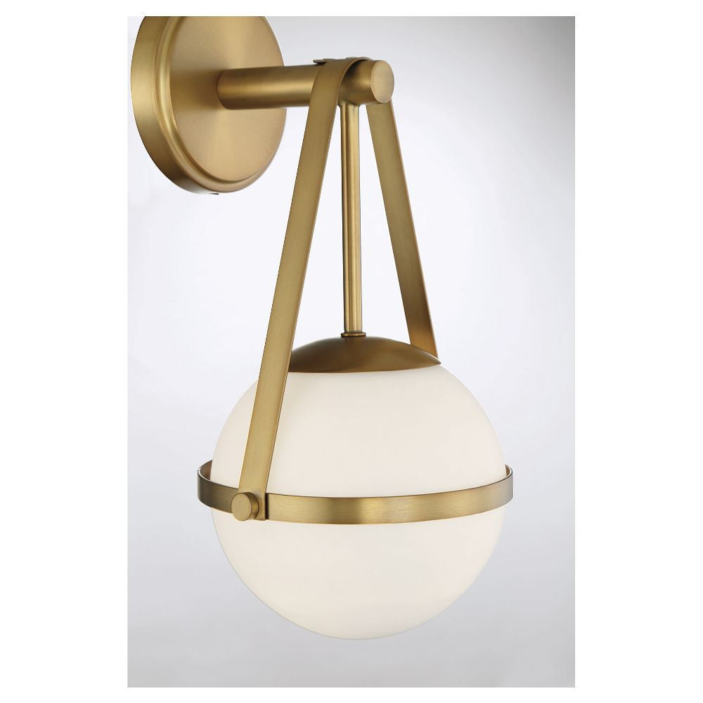 Savoy House Polson 1-Light Wall Sconce in Warm Brass 9-1911-1-322