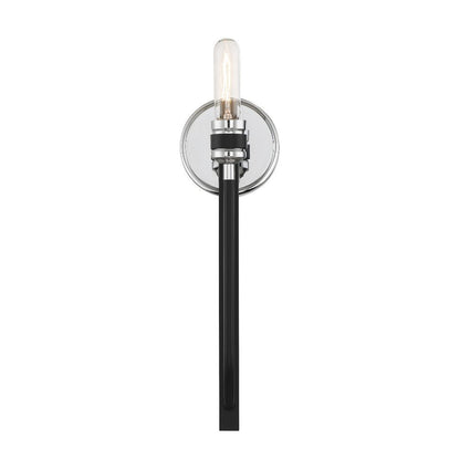 Savoy House Kenyon 1-Light Wall Sconce in Kenyon Black and Chrome 9-1918-1-150