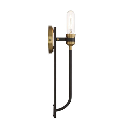 Savoy House Kenyon 1-Light Wall Sconce in Bronze with Warm Brass Accents 9-1918-1-77