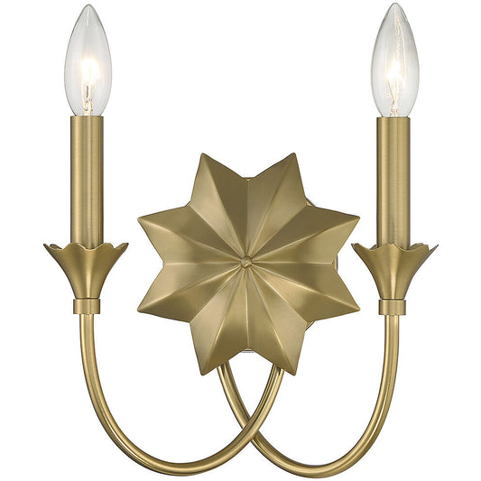 Savoy House Sullivan 2-Light Wall Sconce in Warm Brass 9-2204-2-322