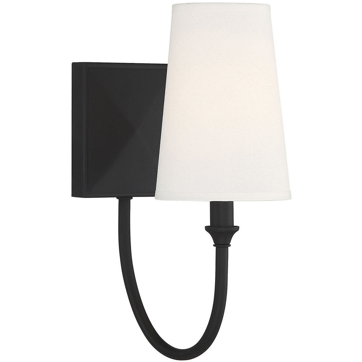 Savoy House Cameron 1-Light Wall Sconce in Matte Black 9-2542-1-89