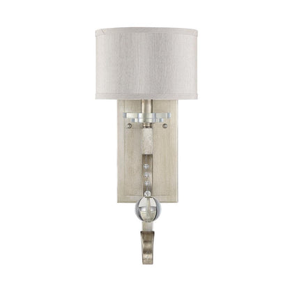 Savoy House Rosendal 1-Light Wall Sconce in Silver Sparkle 9-256-1-307