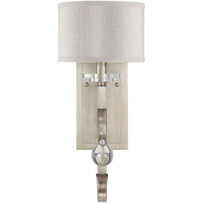 Savoy House Rosendal 1-Light Wall Sconce in Silver Sparkle 9-256-1-307