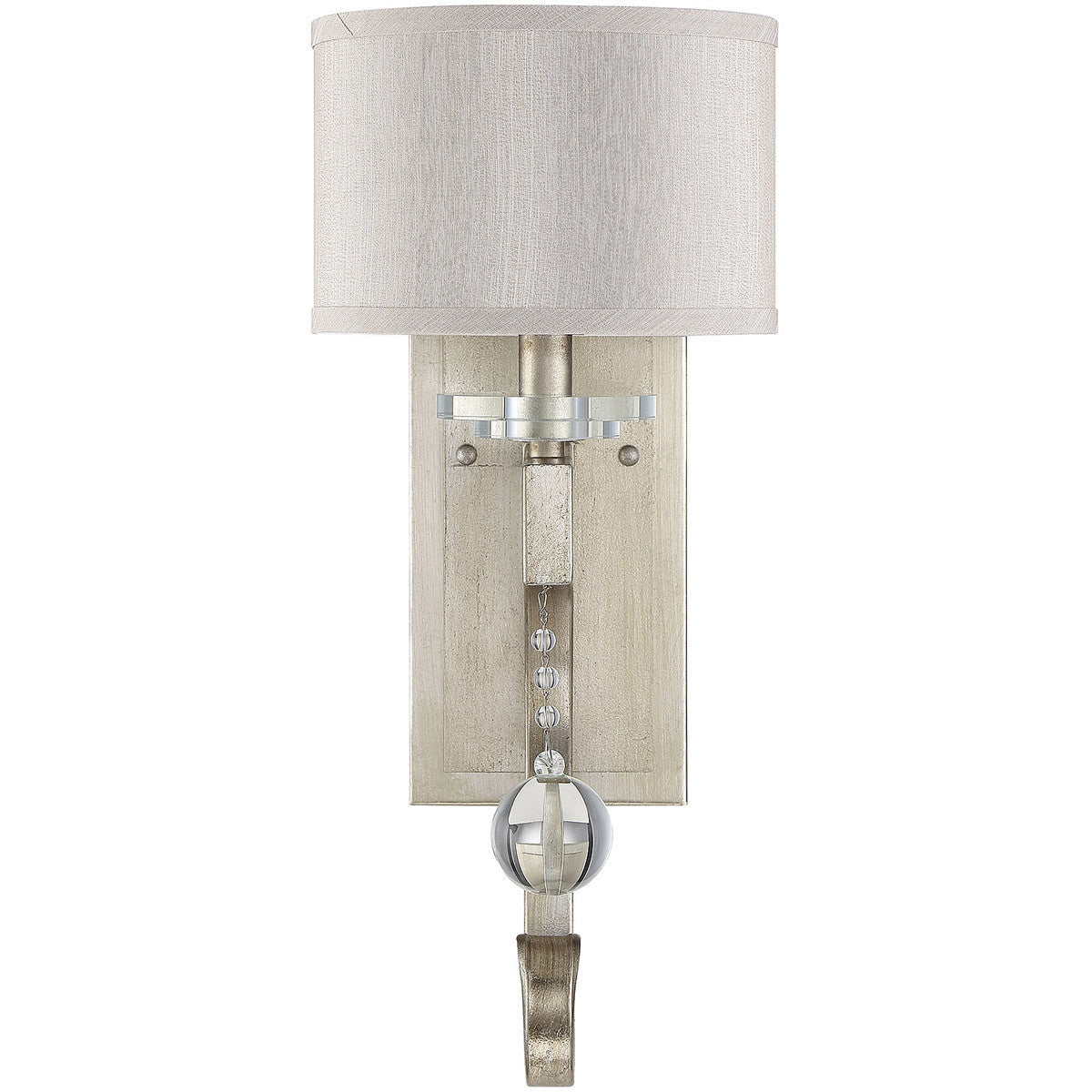 Savoy House Rosendal 1-Light Wall Sconce in Silver Sparkle 9-256-1-307