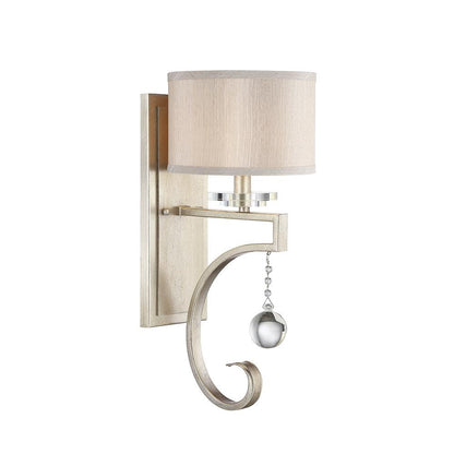 Savoy House Rosendal 1-Light Wall Sconce in Silver Sparkle 9-256-1-307