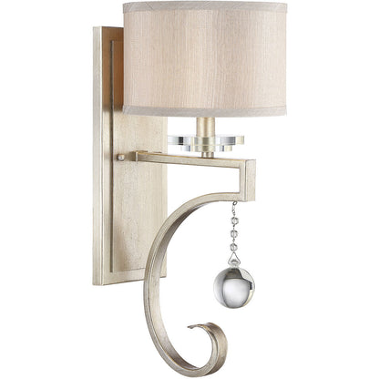 Savoy House Rosendal 1-Light Wall Sconce in Silver Sparkle 9-256-1-307