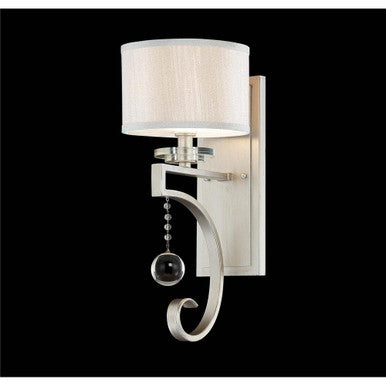 Savoy House Rosendal 1-Light Wall Sconce in Silver Sparkle 9-256-1-307