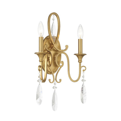 Savoy House Fairchild 2-Light Wall Sconce in Warm Brass 9-2704-2-322