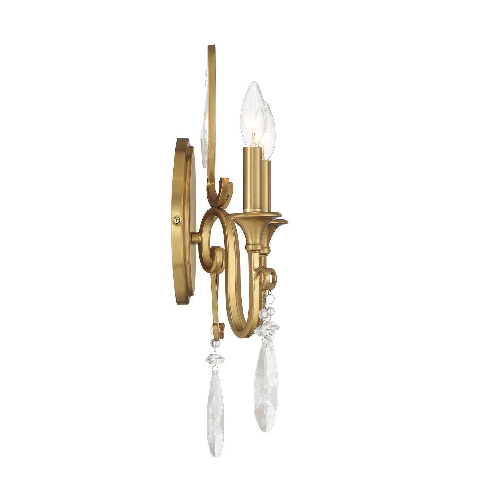 Savoy House Fairchild 2-Light Wall Sconce in Warm Brass 9-2704-2-322