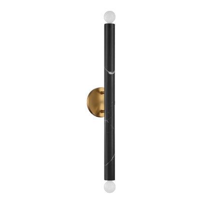 Savoy House Callaway 2-Light Wall Sconce in Black Marble with Warm Brass 9-2901-2-263