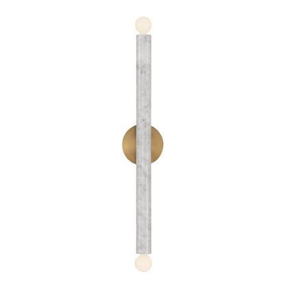 Savoy House Callaway 2-Light Wall Sconce in White Marble with Warm Brass 9-2901-2-264