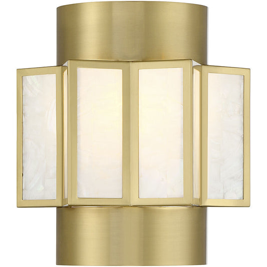 Savoy House Gideon 2-Light Wall Sconce in Warm Brass 9-3164-2-322