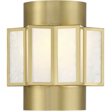 Savoy House Gideon 2-Light Wall Sconce in Warm Brass 9-3164-2-322