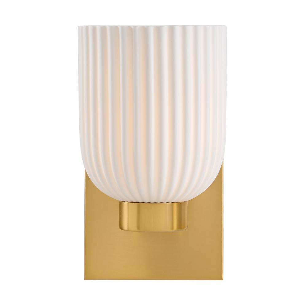 Savoy House Isla Blanca 1-Light Wall Sconce in Warm Brass by Breegan Jane 9-3172-1-322