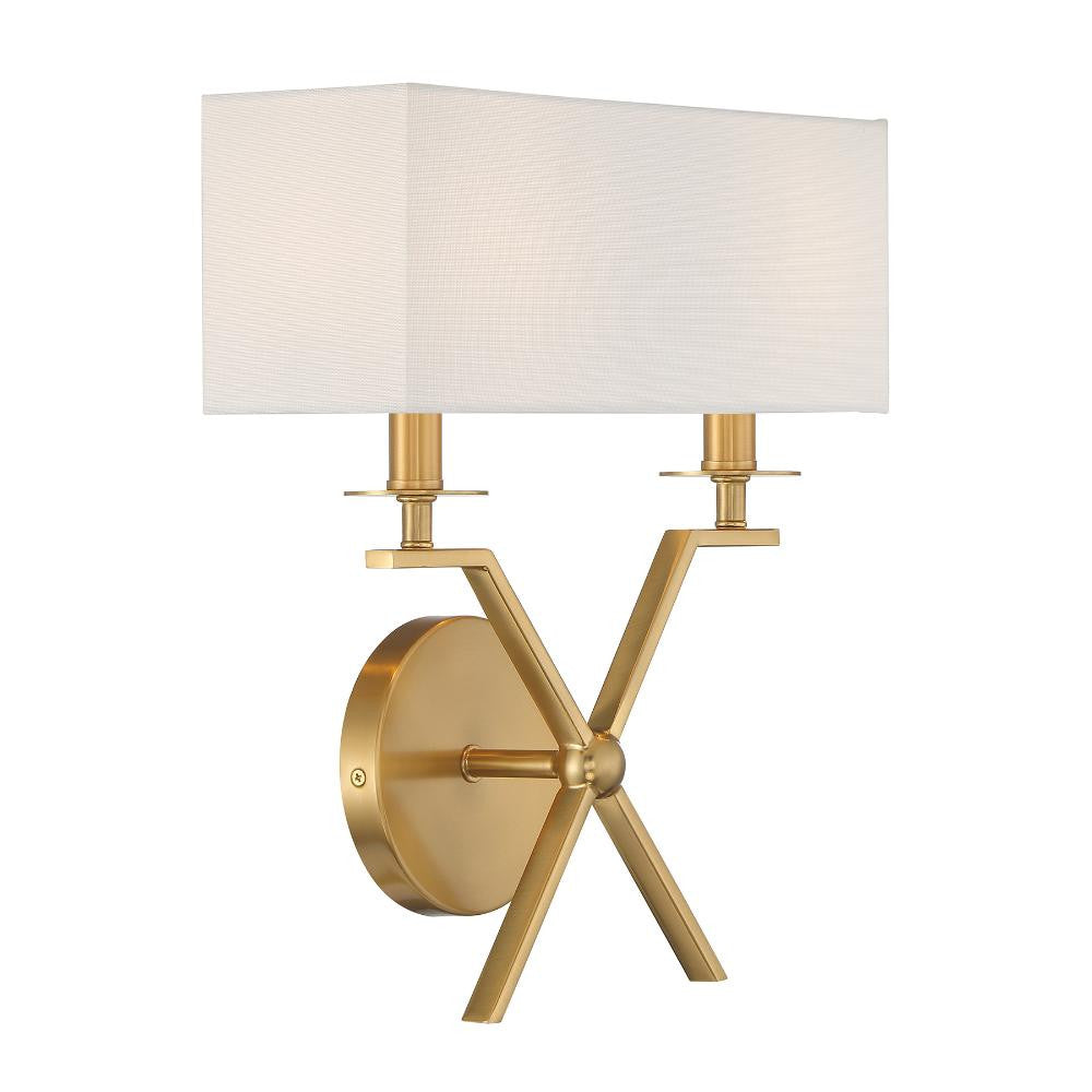 Savoy House Arondale 2-Light Wall Sconce in Warm Brass 9-3305-2-322