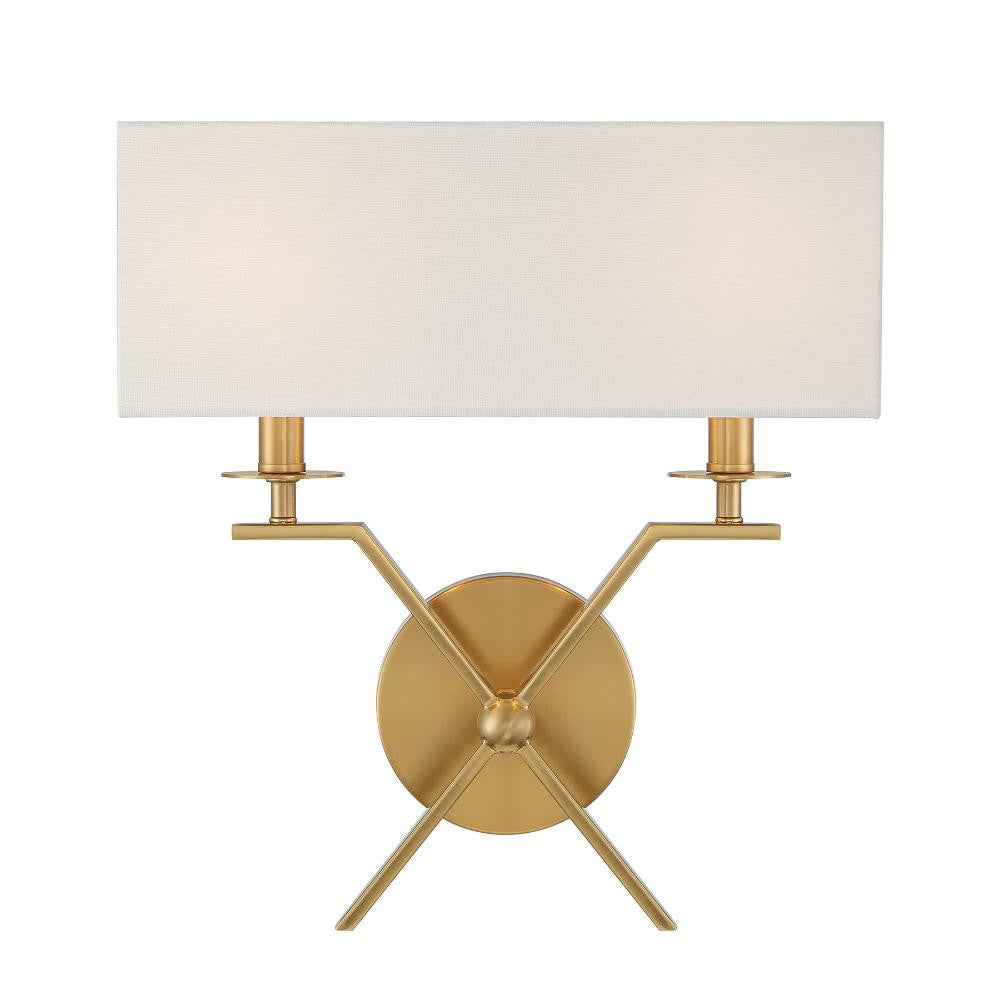 Savoy House Arondale 2-Light Wall Sconce in Warm Brass 9-3305-2-322