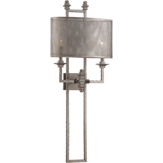 Savoy House Structure 2 Light Sconce in Aged Steel 9-4304-2-242