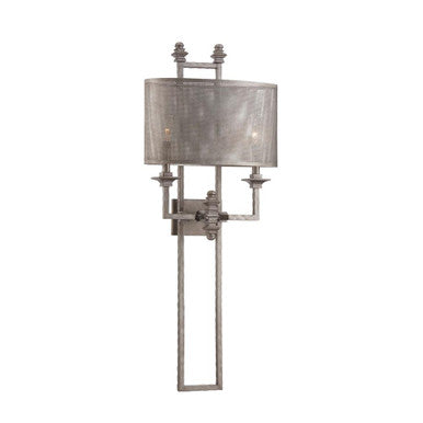 Savoy House Structure 2-Light Wall Sconce in Aged Steel 9-4304-2-242