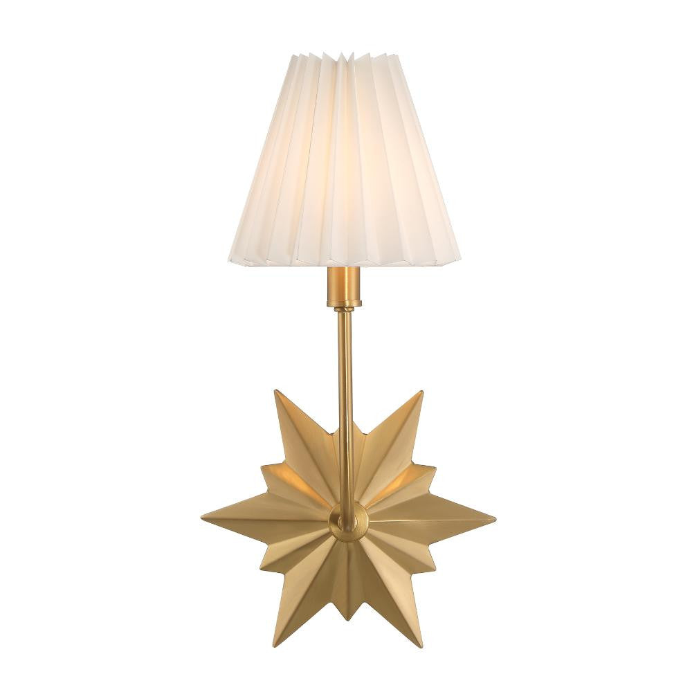 Savoy House Crestwood 1-Light Wall Sconce in Warm Brass 9-4408-1-322